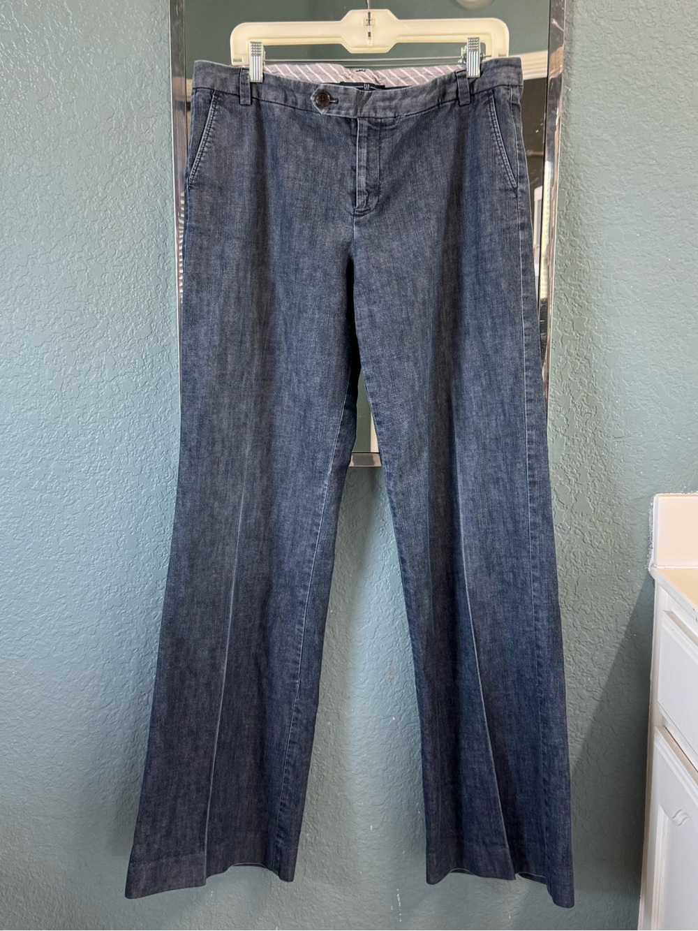 Vintage Y2k GAP Curvy Fit Wide Leg Trouser Jean Size 12 Long Tall Flare Leg EUC